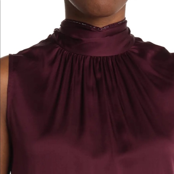 ST. JOHN COLLECTION Georgette Silk Halter Neck Top - Picture 5 of 12